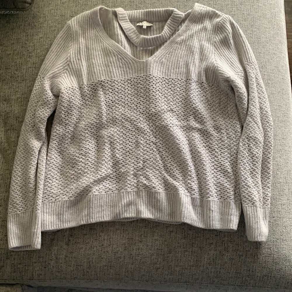 Lucky brand v-neck sweater with choker detail